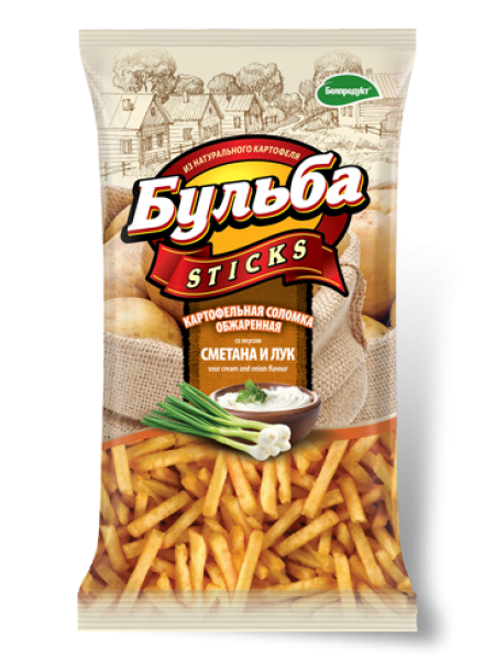 Соломка Бульба sticks 75 г*20шт сметаны и лука Беларусь Соломка Бульба sticks 75 г*20шт сметаны и лука Беларусь